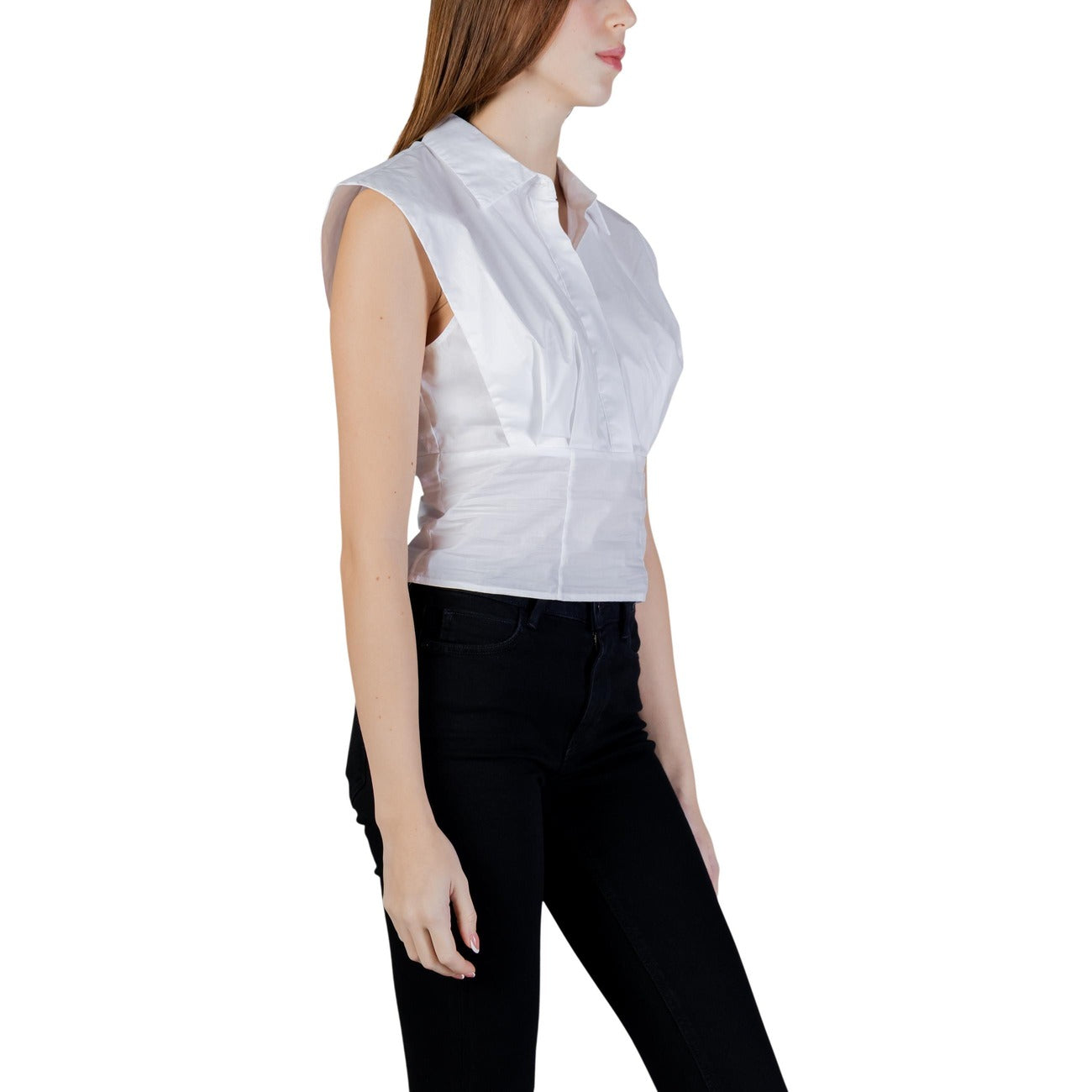 2452531 Guess Blusa Bianca Donna Cotone 100% Bottoni