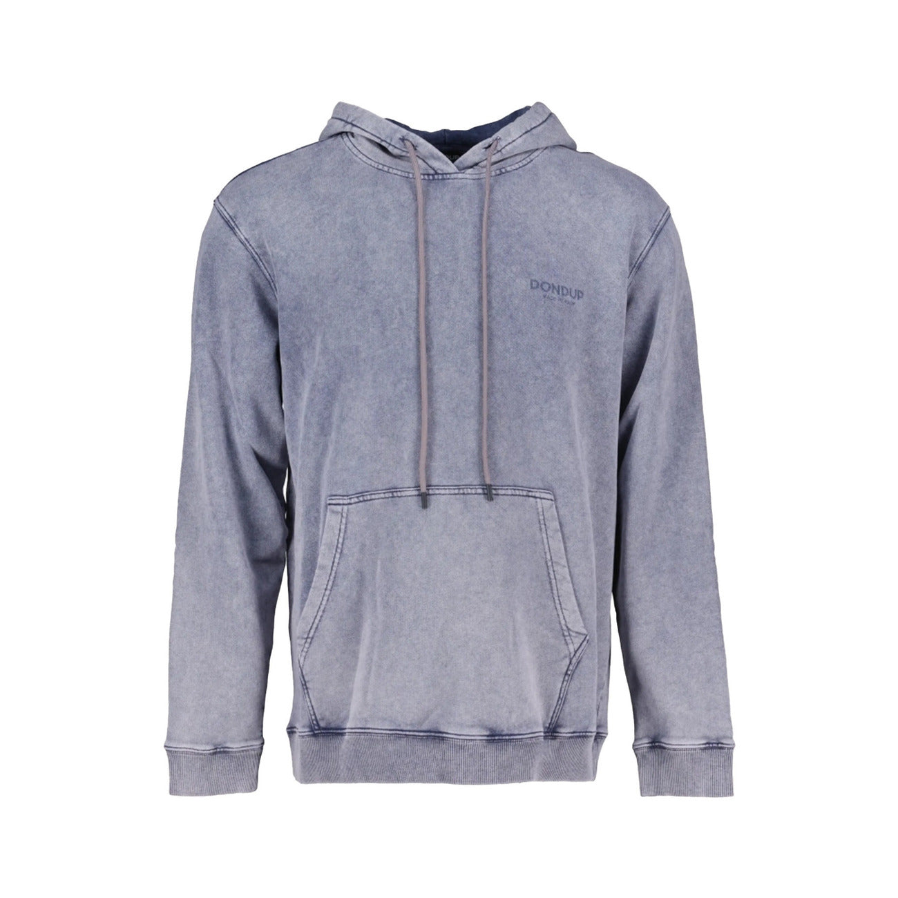 2428799 Dondup Felpa Grigia Stampa Cappuccio Uomo