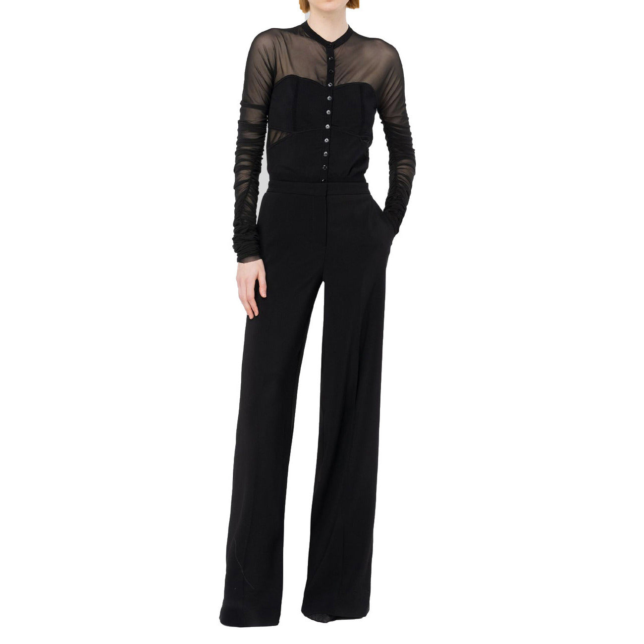 2424928 Pinko Camicia Nera in Viscosa Donna