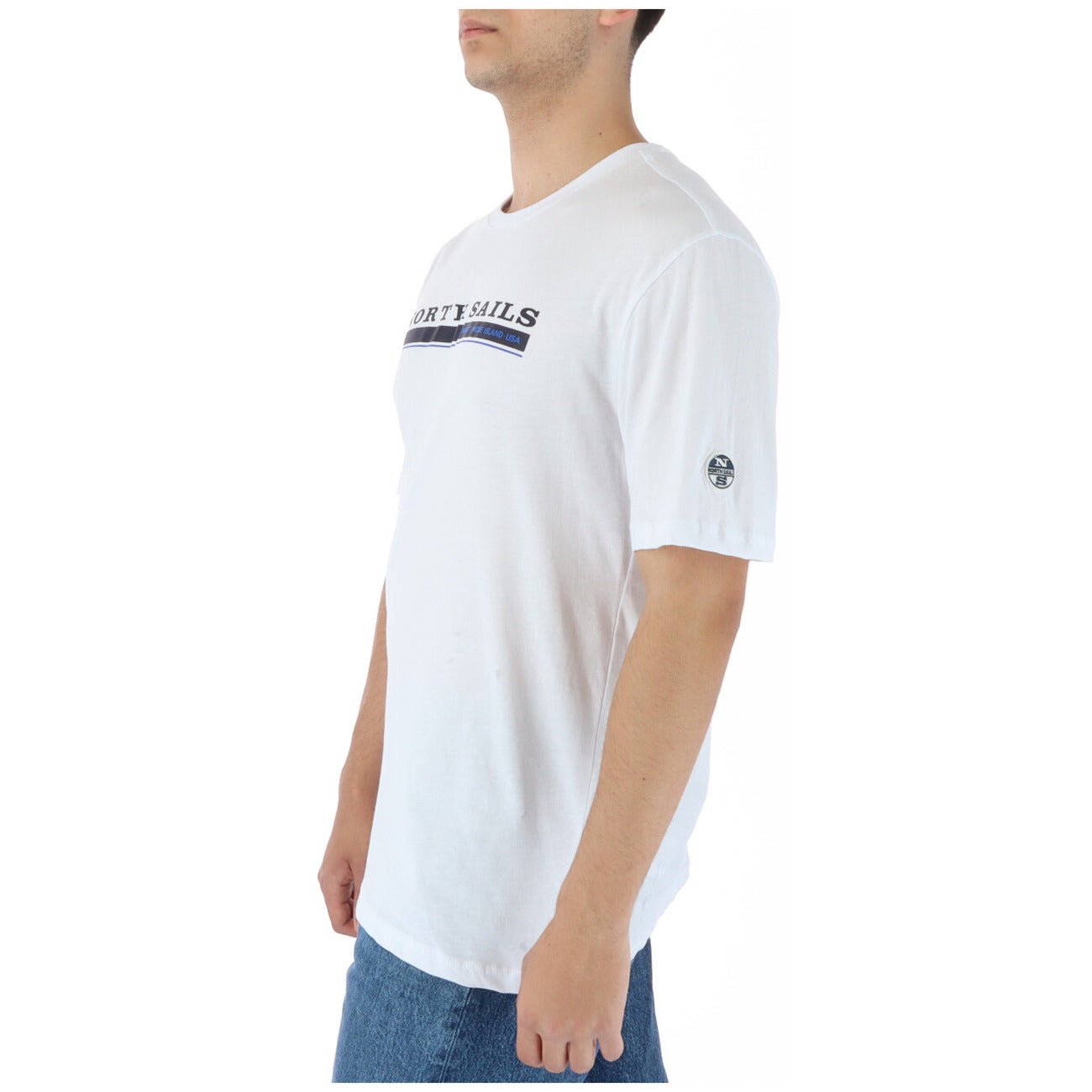 378127 North Sails T-Shirt Bianco Stampa Uomo