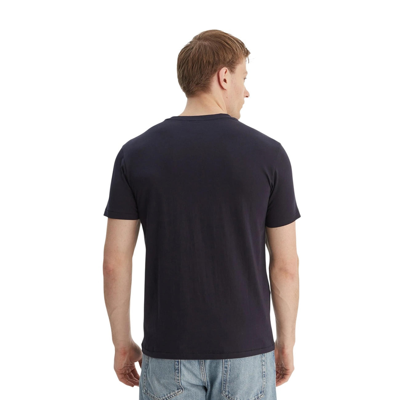 2459147 Napapijri T-Shirt Blu Cotone Stampa Scollo Tondo Uomo