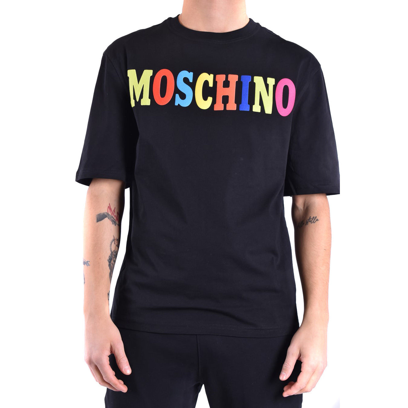 2424539 Moschino T-Shirt Nera Stampa Uomo