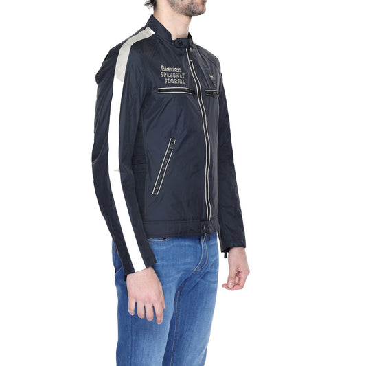 2218538 Blauer Giacca Nero Stampa Uomo