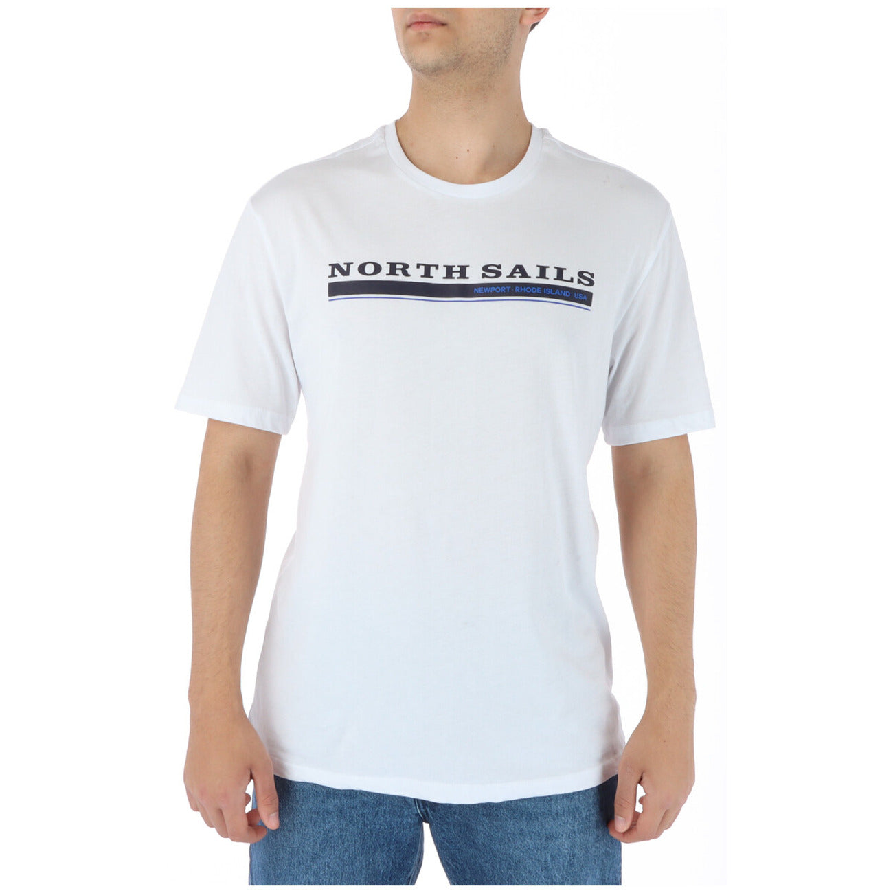 378127 North Sails T-Shirt Bianco Stampa Uomo