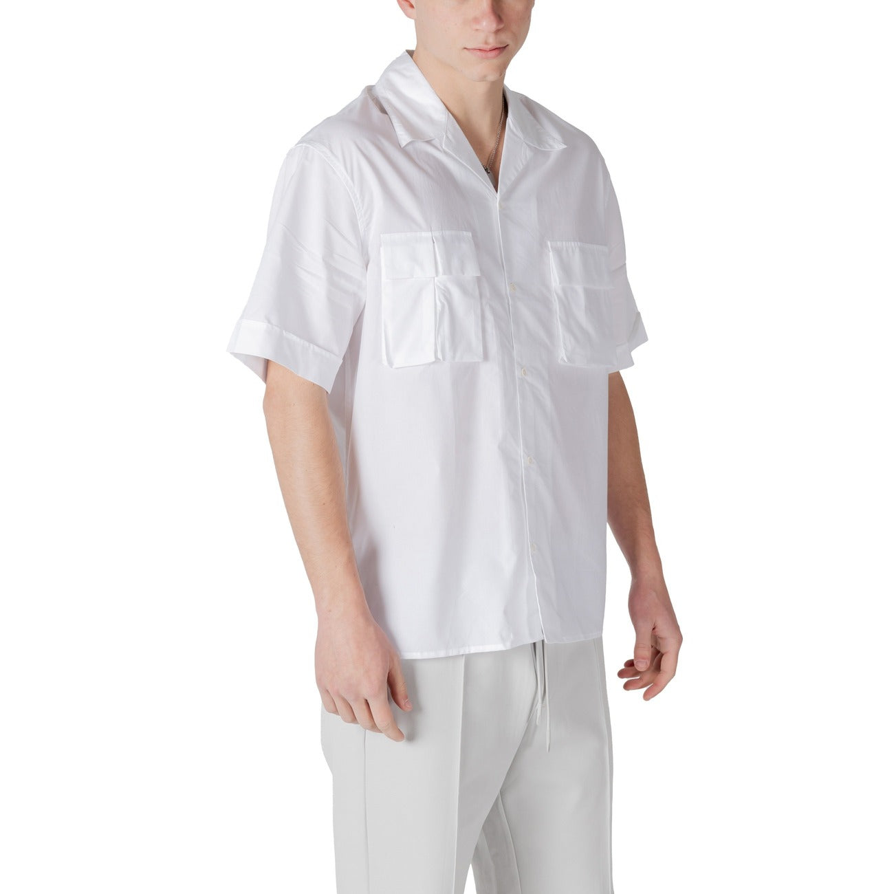 2413194 Antony Morato Camicia Bianca Lyocell Cotone Uomo