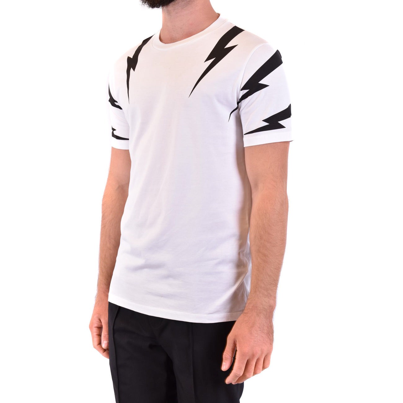 2431163 Neil Barrett T-shirt Bianca Stampa Uomo