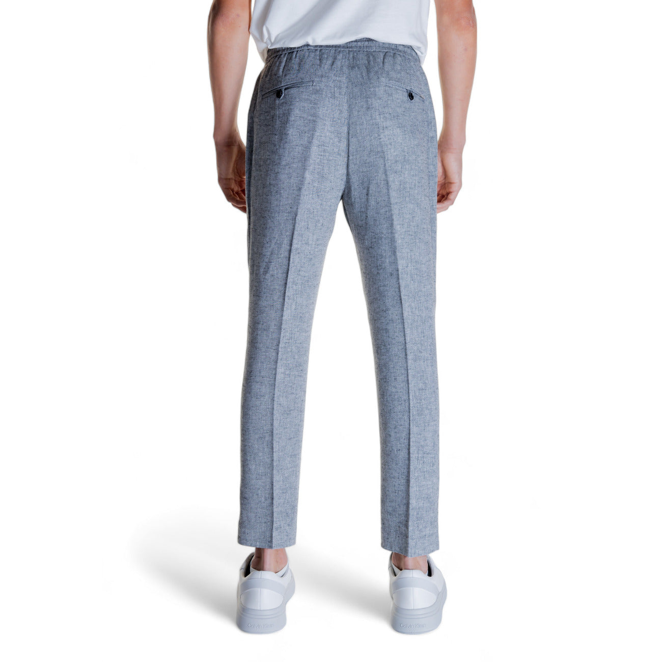 2304810 Antony Morato Pantaloni Nero Lino Viscosa Uomo