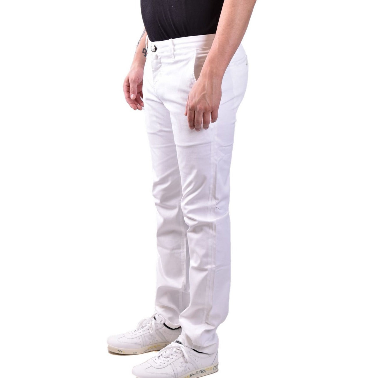 2437673 Jacob Cohen Pantaloni Bianco 100% Cotone Uomo