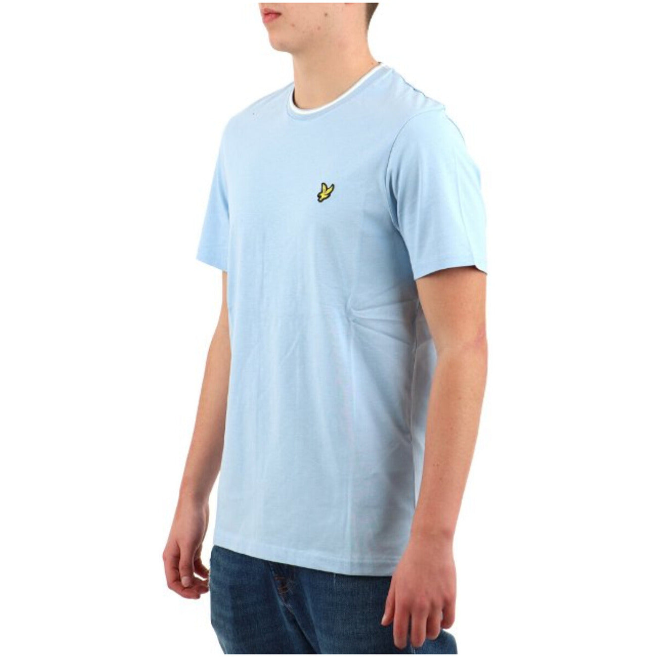2324917 Lyle & Scott T-Shirt Azzurro Stampa Uomo
