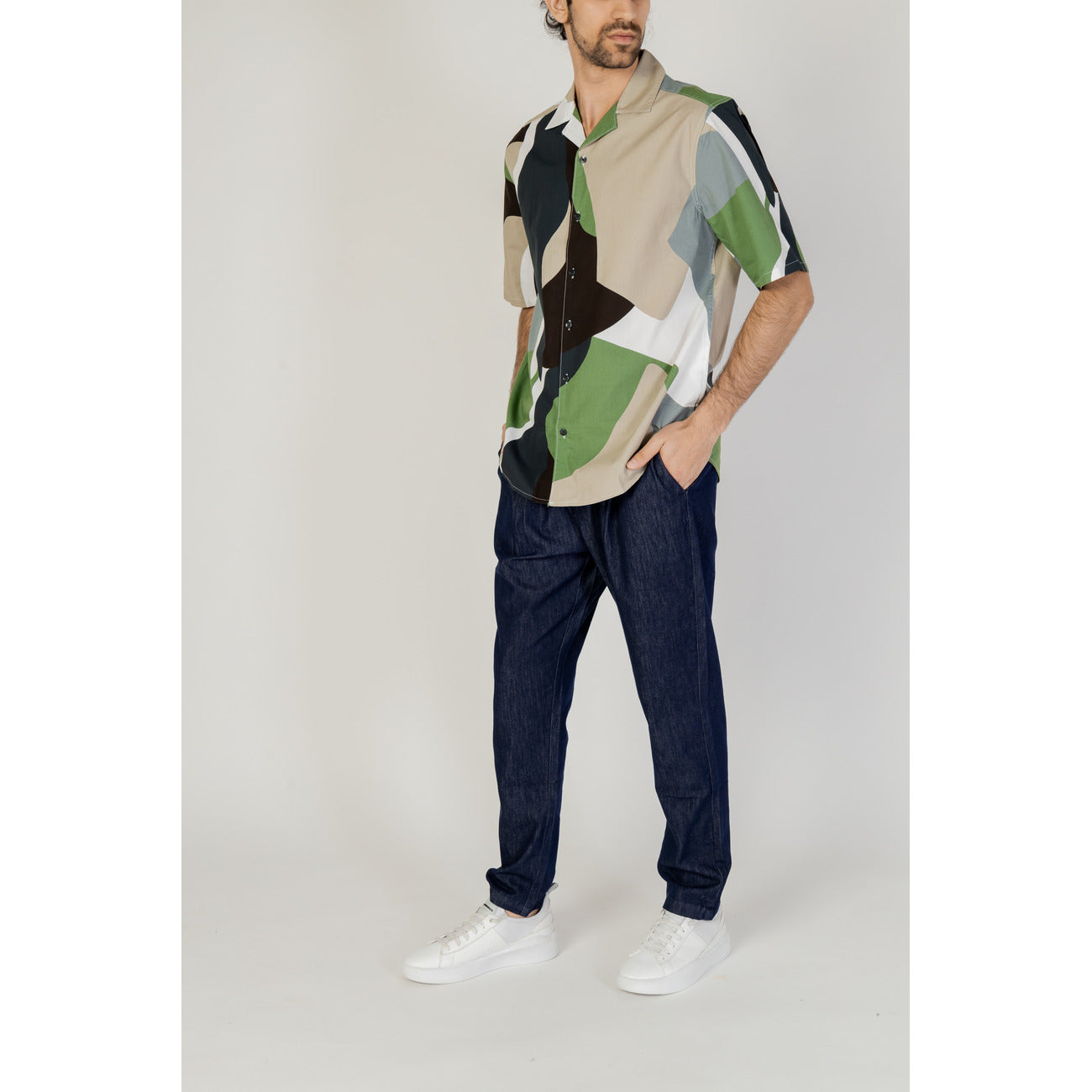 2215700 Only & Sons Camicia Verde Uomo
