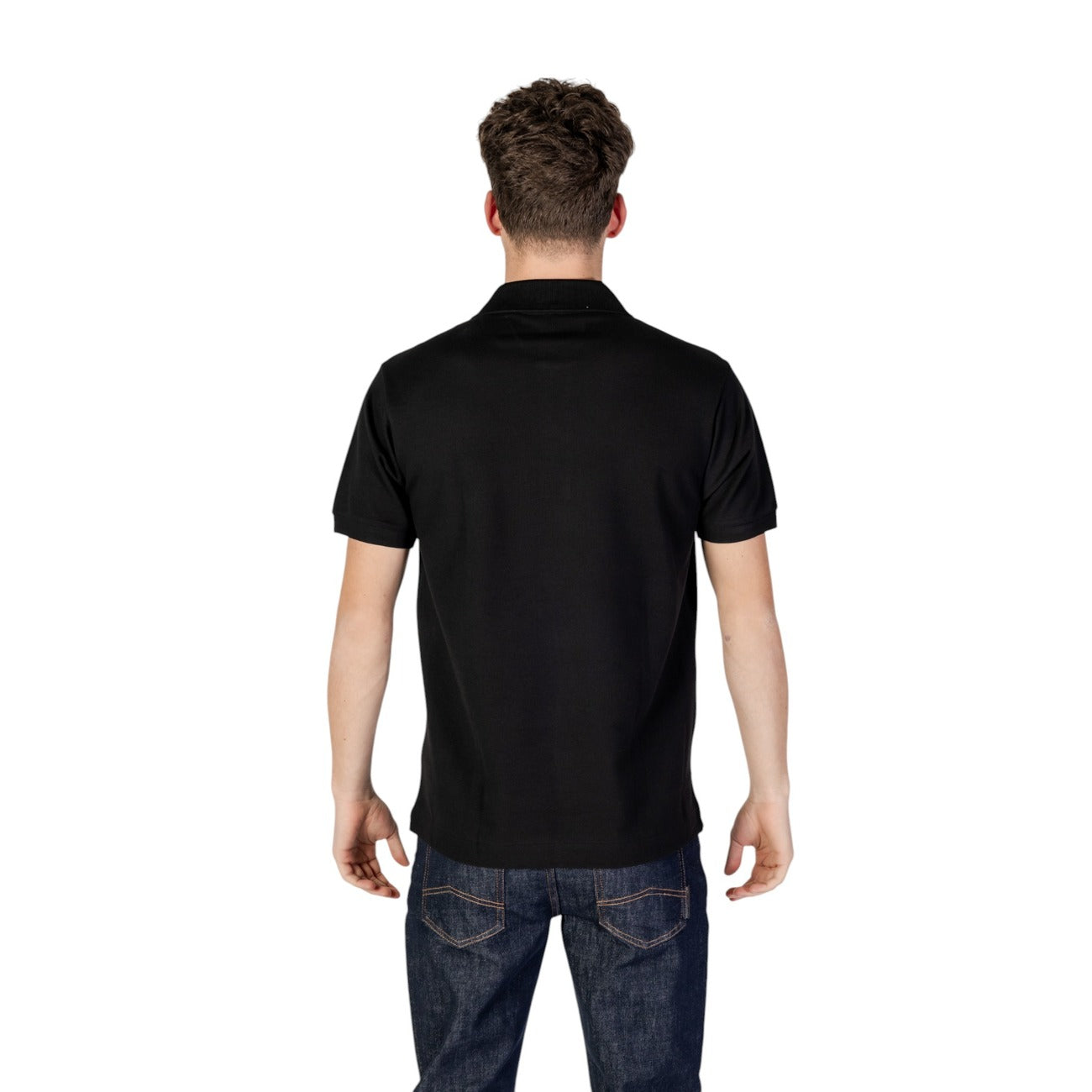 2412686 Lacoste Polo Nera Cotone Colletto Polo Maniche Corte Uomo