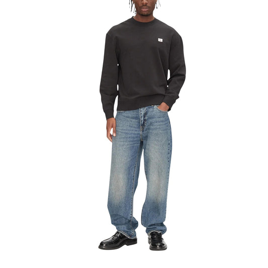 2446614 Calvin Klein Jeans Felpa Nera Scollo Tondo Uomo