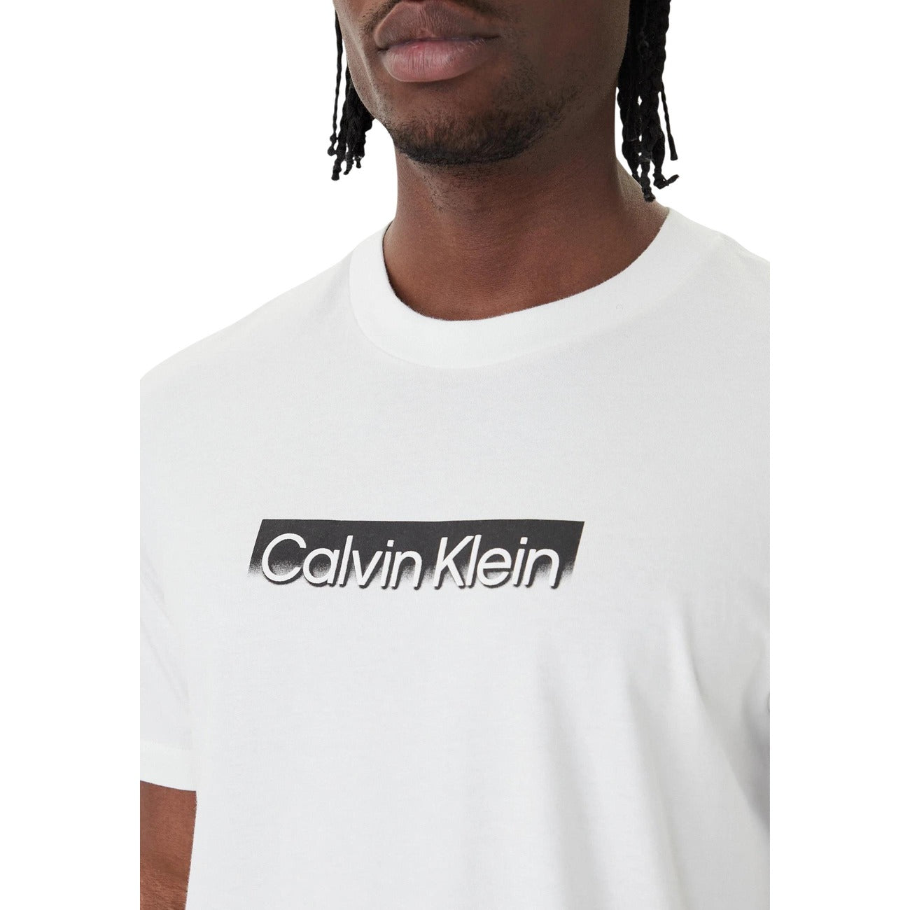 2455160 Calvin Klein T-Shirt Bianca con Stampa Uomo