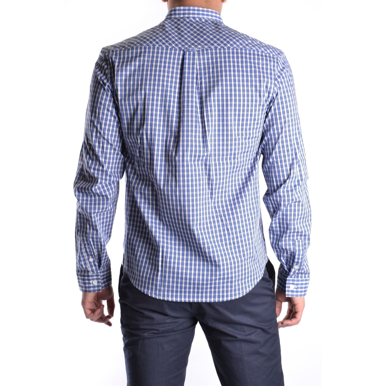 2433151 Pierre Balmain Camicia Blu Maniche Lunghe Uomo