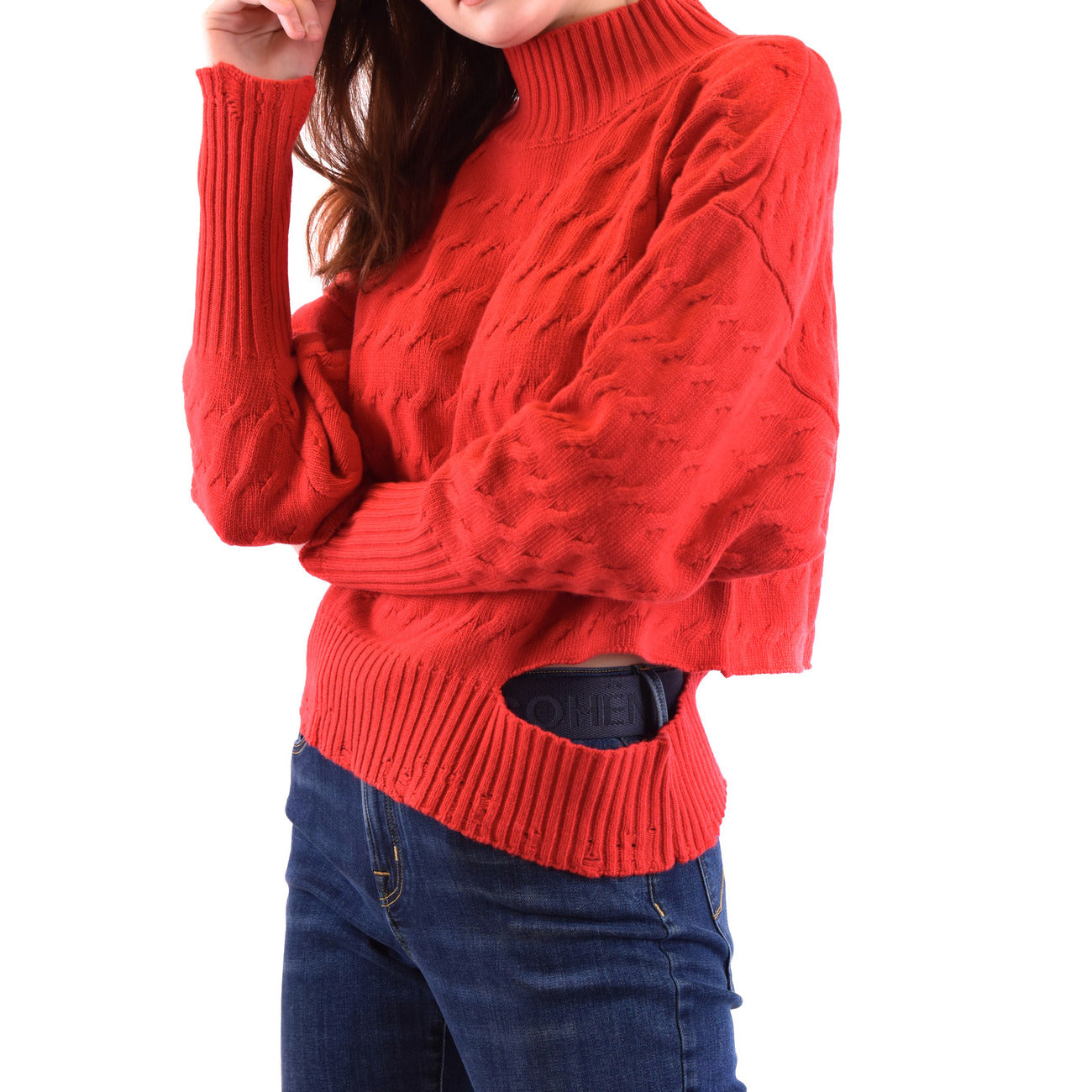 2423088 Pinko Maglia Rossa Donna Viscosa 33% Lana 23%