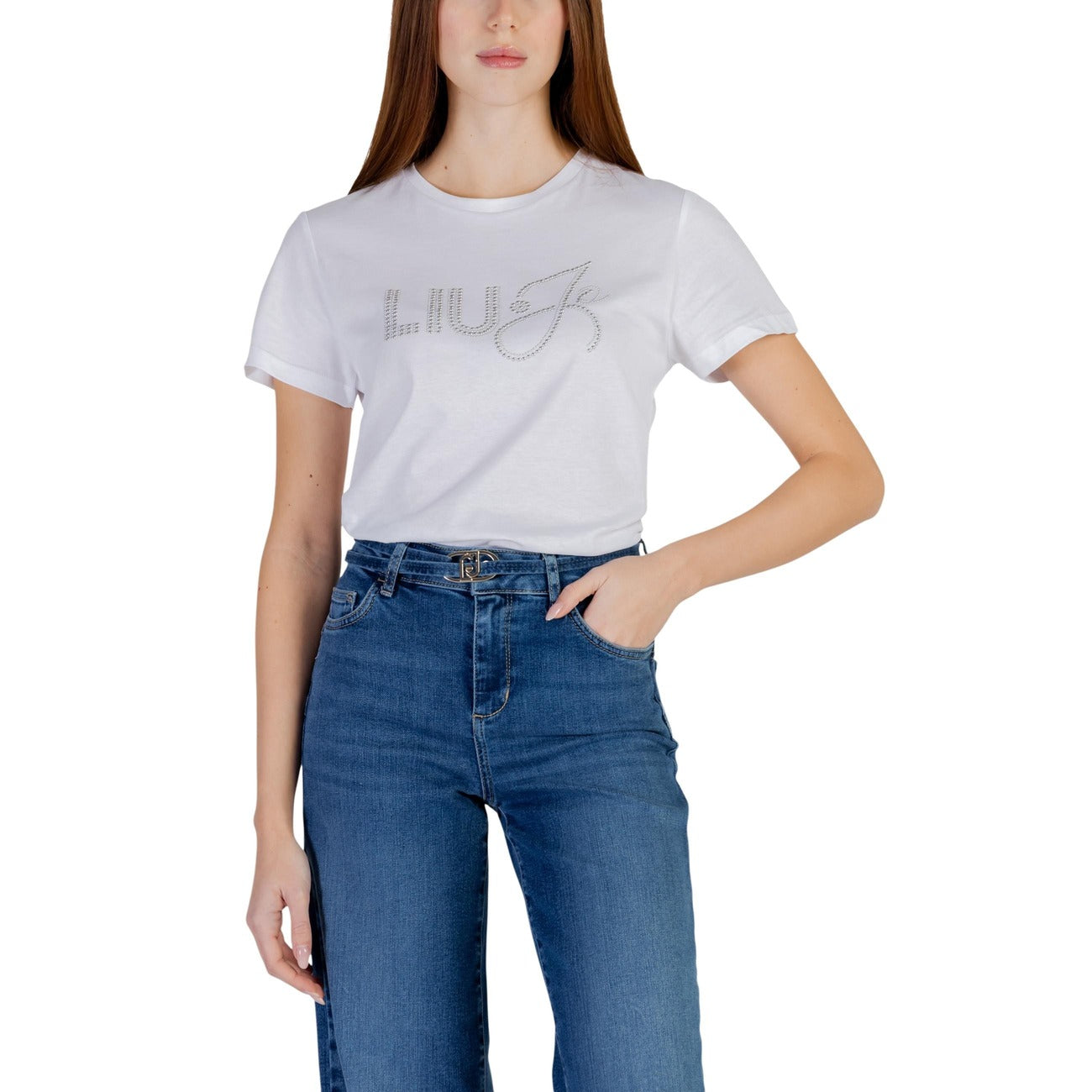 505260 Liu Jo T-shirt Bianca Cotone Donna