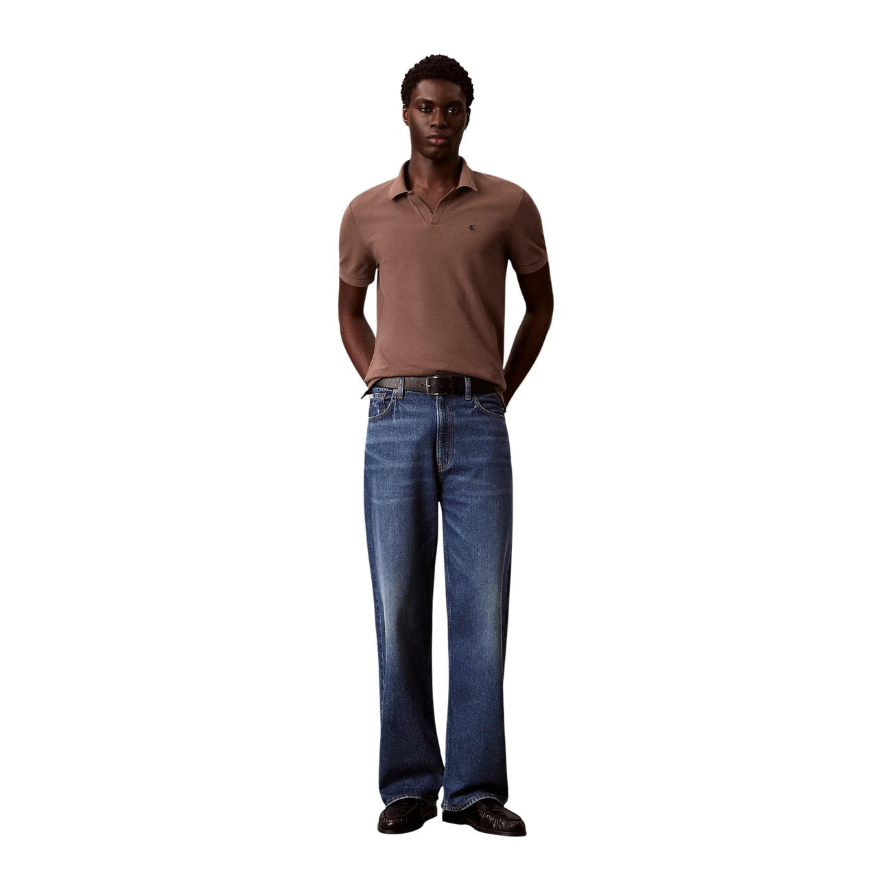2459983 Calvin Klein Jeans Polo Marrone Uomo