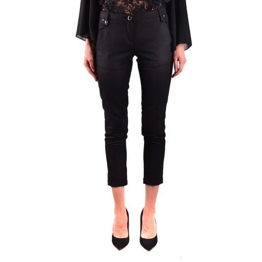 2438488 Jacob Cohen Pantaloni Neri Lana Cashmere Made Italy Donna