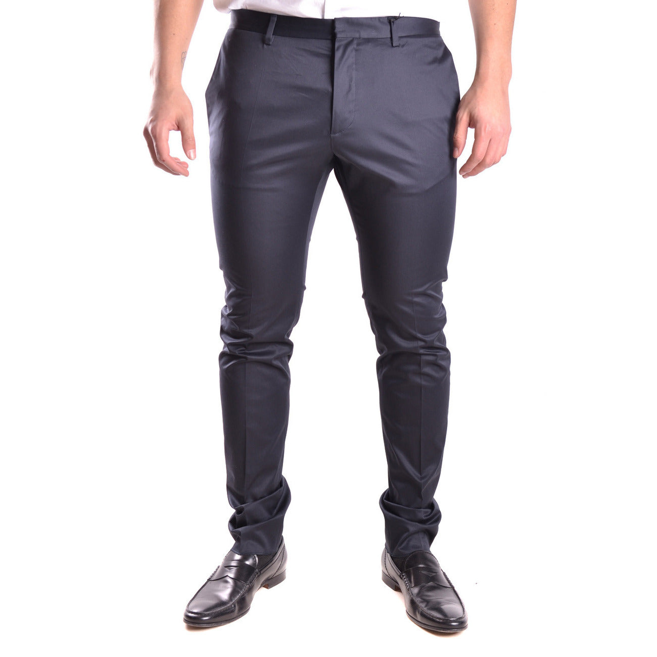 2429547 Dsquared2 Pantaloni Blu Cotone Elastan Uomo