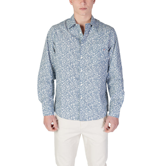 2409629 Replay Camicia Azzurra Floreale Uomo