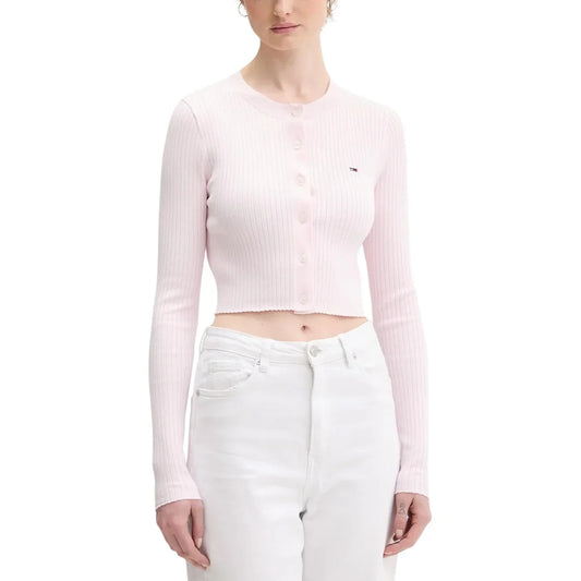 504324 Tommy Hilfiger Jeans Cardigan Rosa Donna Primavera/Estate