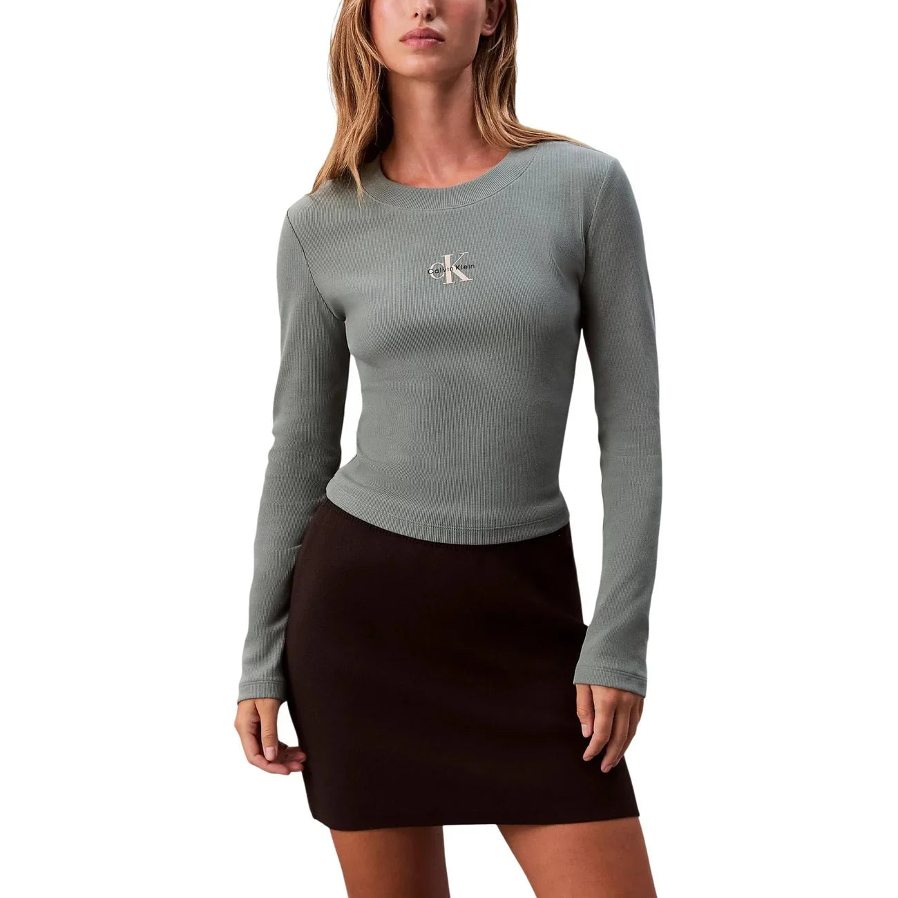 2451710 Calvin Klein Jeans Maglia Verde Donna
