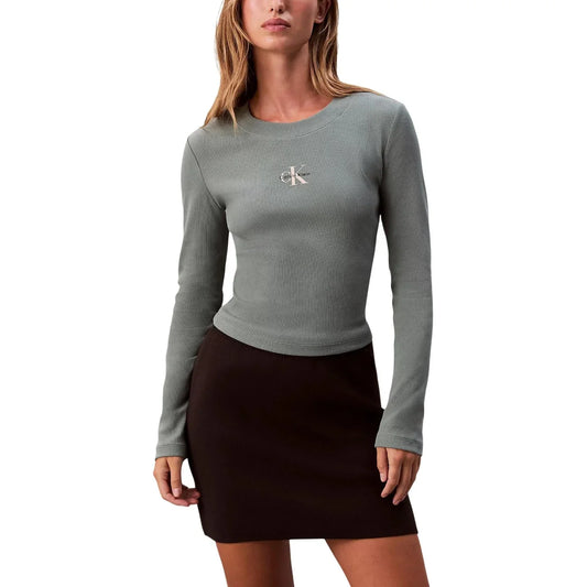 2451710 Calvin Klein Jeans Maglia Verde Donna