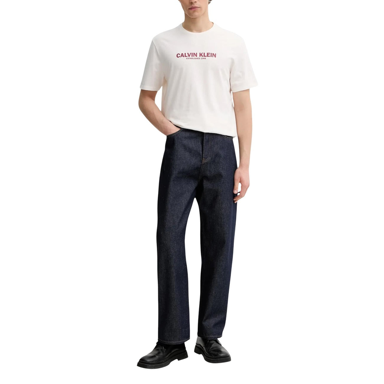 2447849 Calvin Klein T-shirt Bianca Stampa Uomo