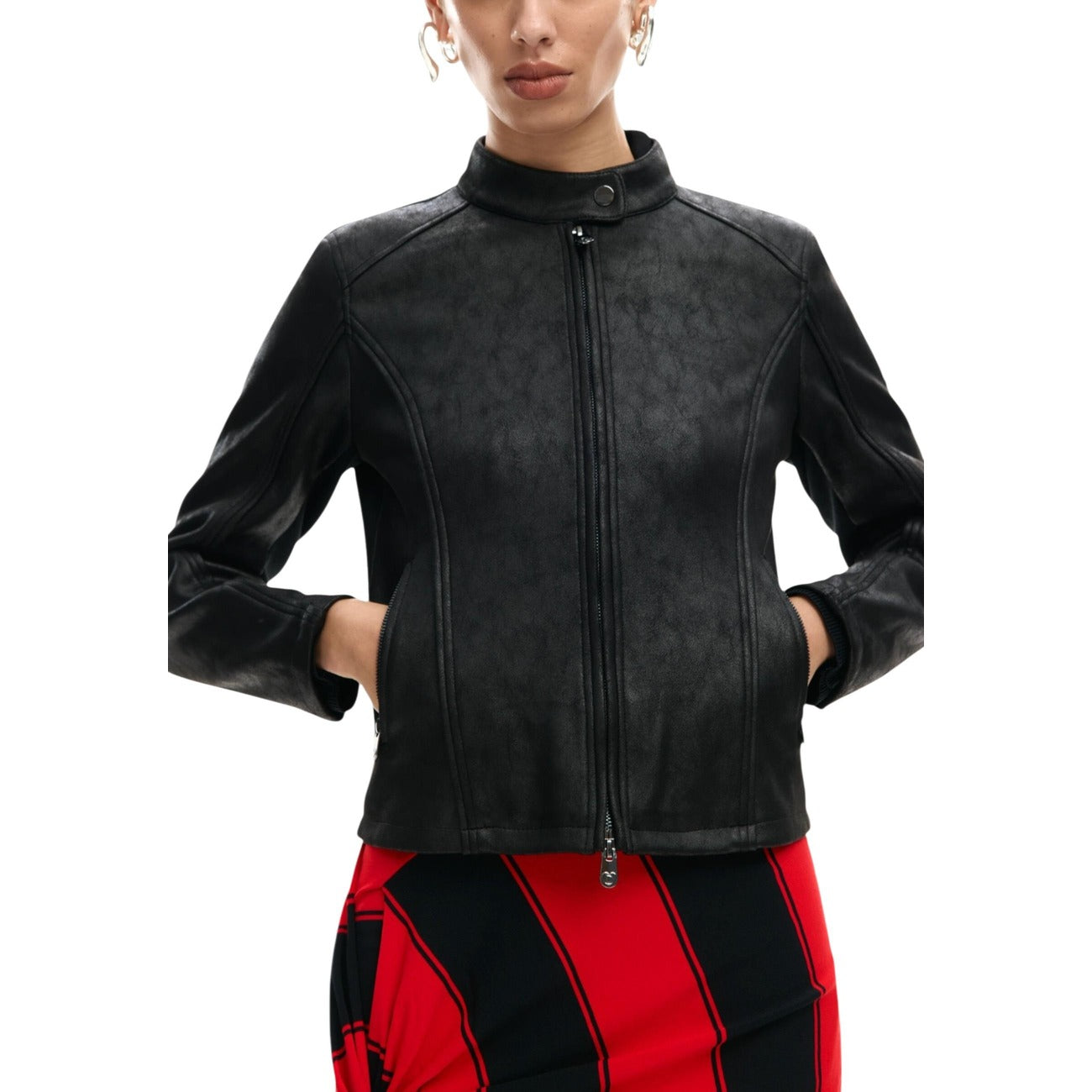 2451339 Desigual Giacca Donna Nera Poliestere