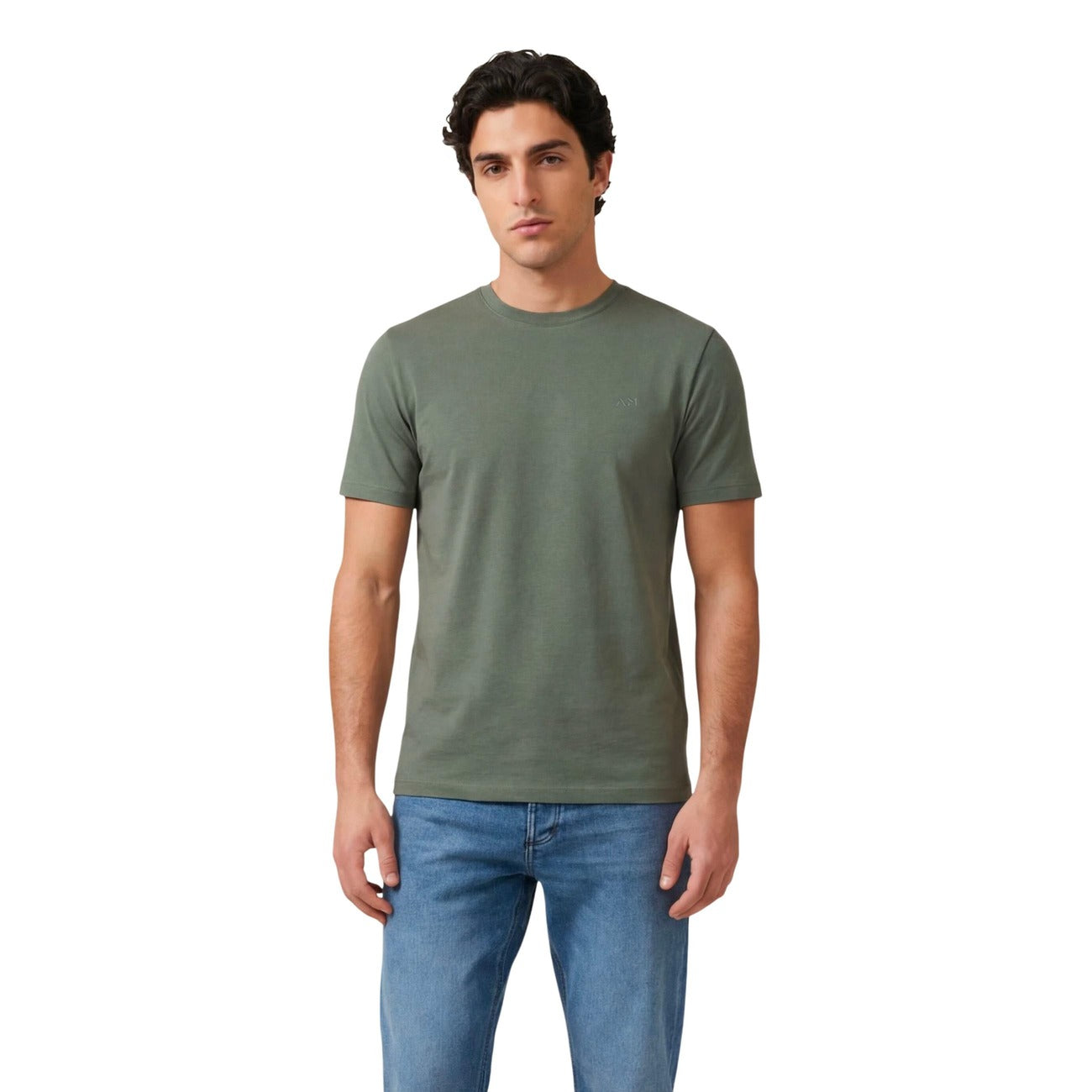 2454359 Antony Morato T-Shirt Verde Cotone Uomo