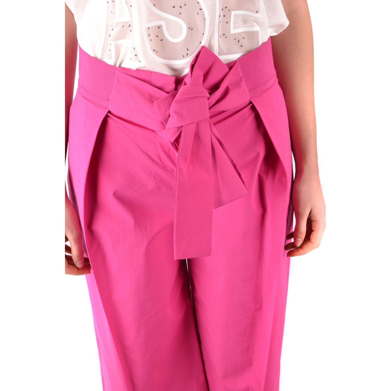 2423352 Pinko Pantaloni Fuxia Donna Cotone 100% Lacci