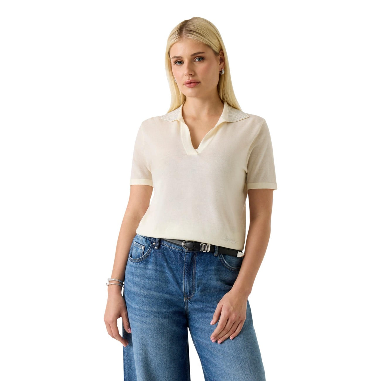 2454376 Guess T-shirt Beige Polo Donna