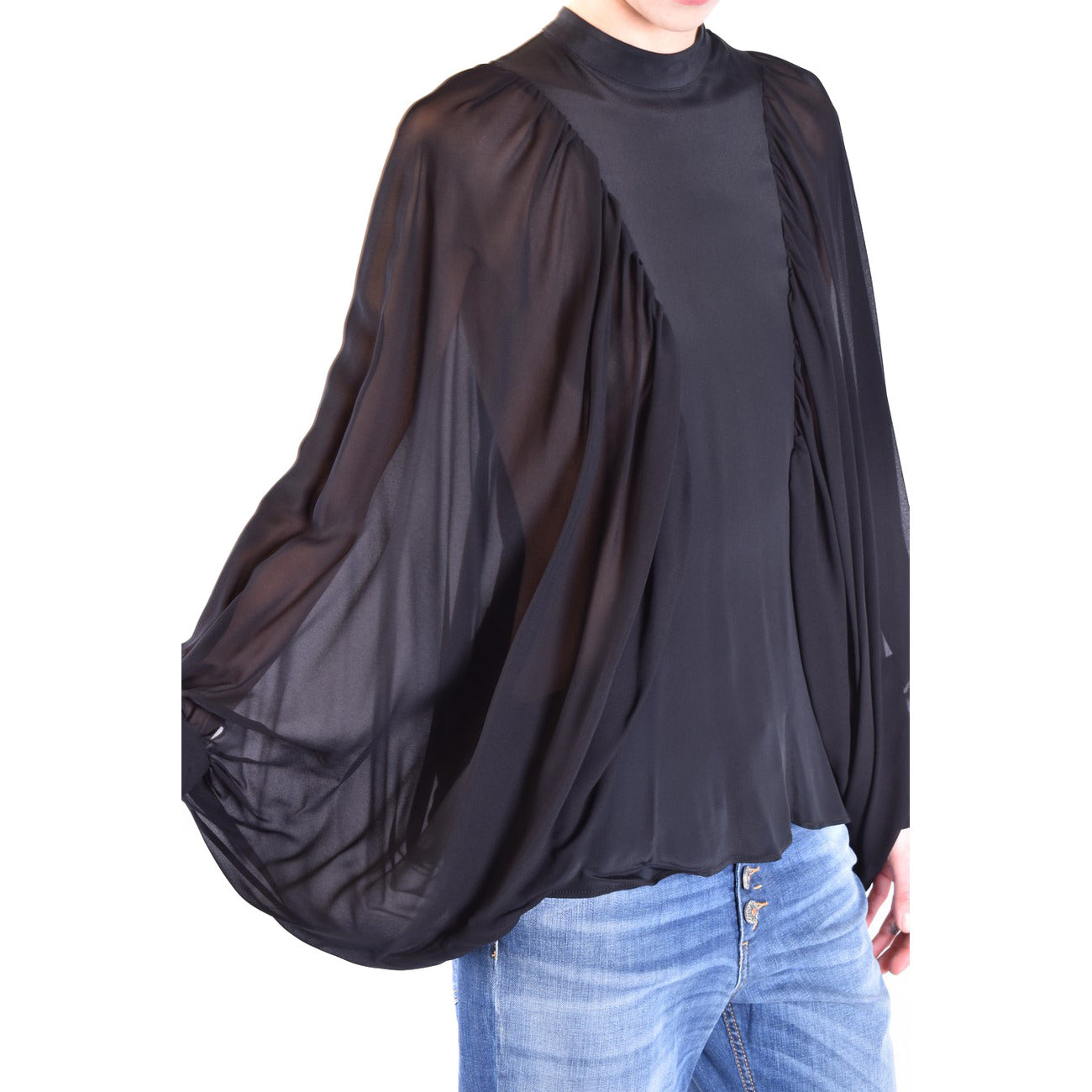 2433294 Dondup Blouse Nera Acetato Seta Donna