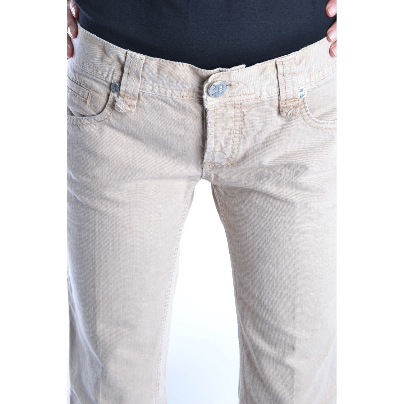 2423053 Pinko Jeans Beige Donna Cotone 100%