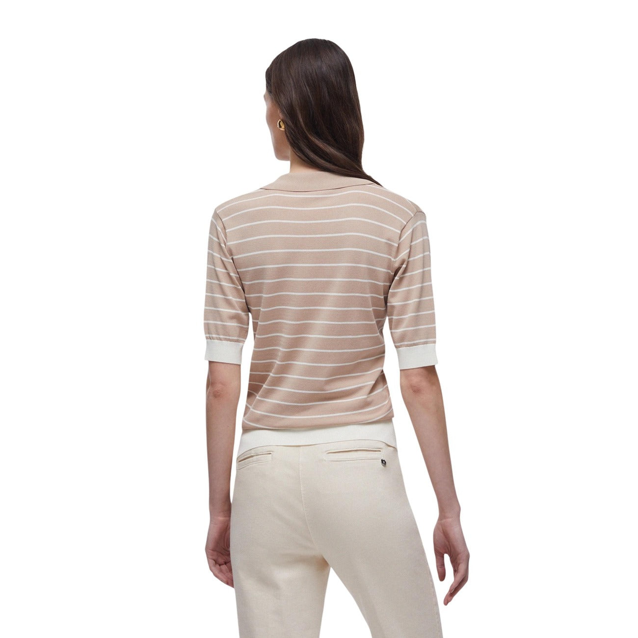 512144 Liu Jo Polo Beige Righe Donna Primavera/Estate