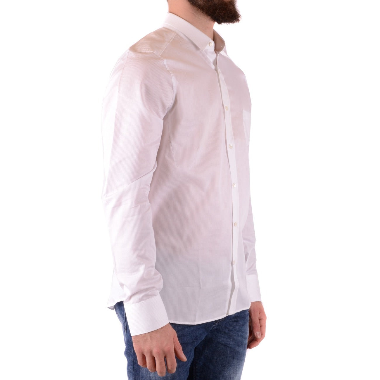 2431603 Neil Barrett Camicia Bianco Maniche Lunghe Uomo