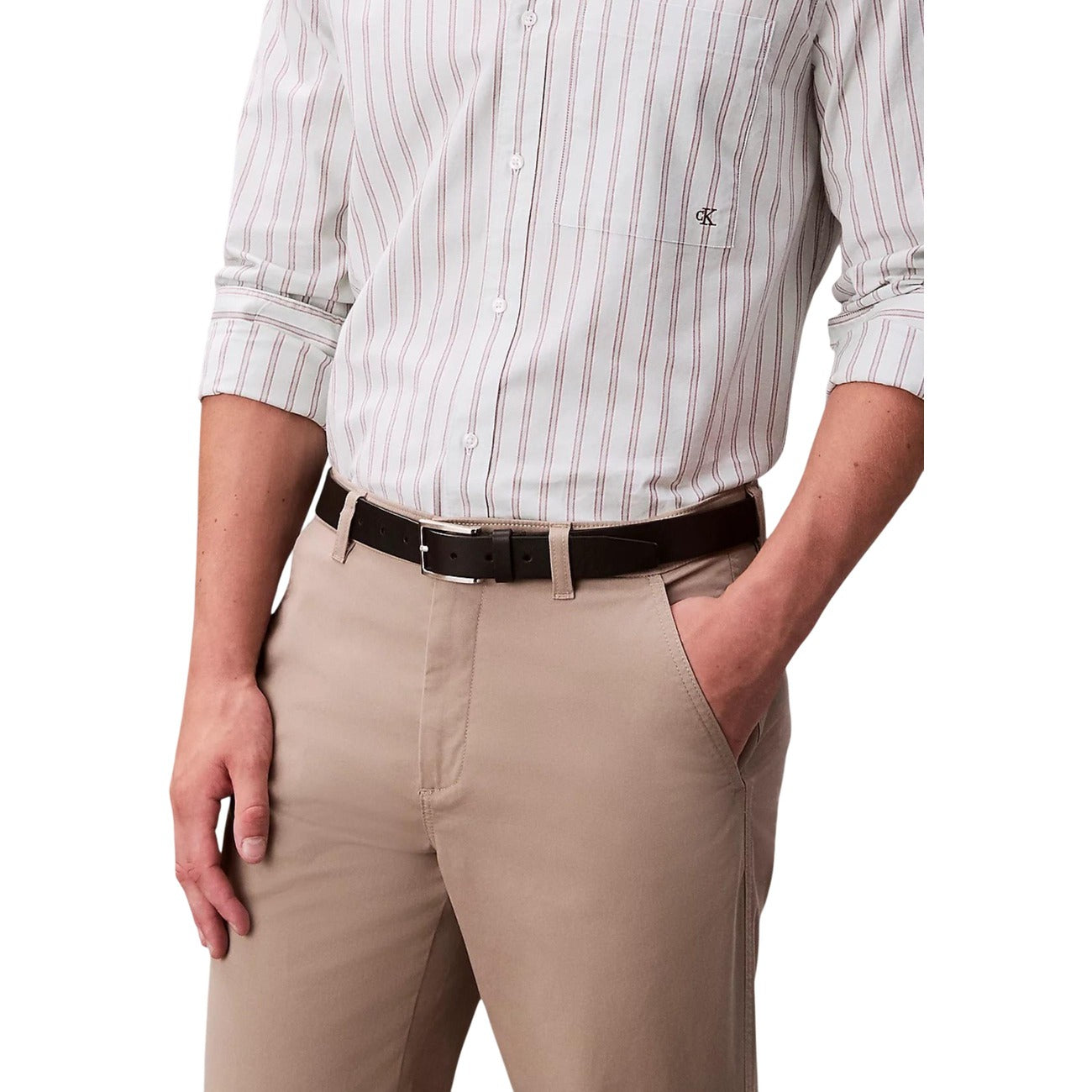 2446286 Calvin Klein Jeans Pantaloni Beige Cotone Uomo