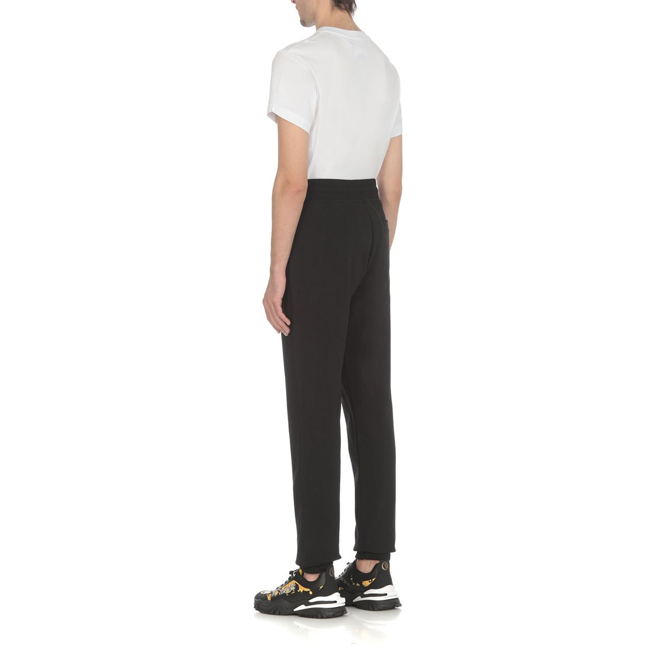 2429929 Versace Jeans Couture Pantaloni Nero Stampa 100% Cotone Uomo