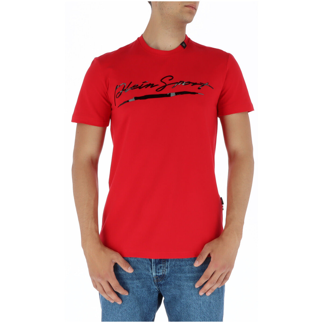 443755 Plein Sport T-Shirt Rosso Stampa Uomo