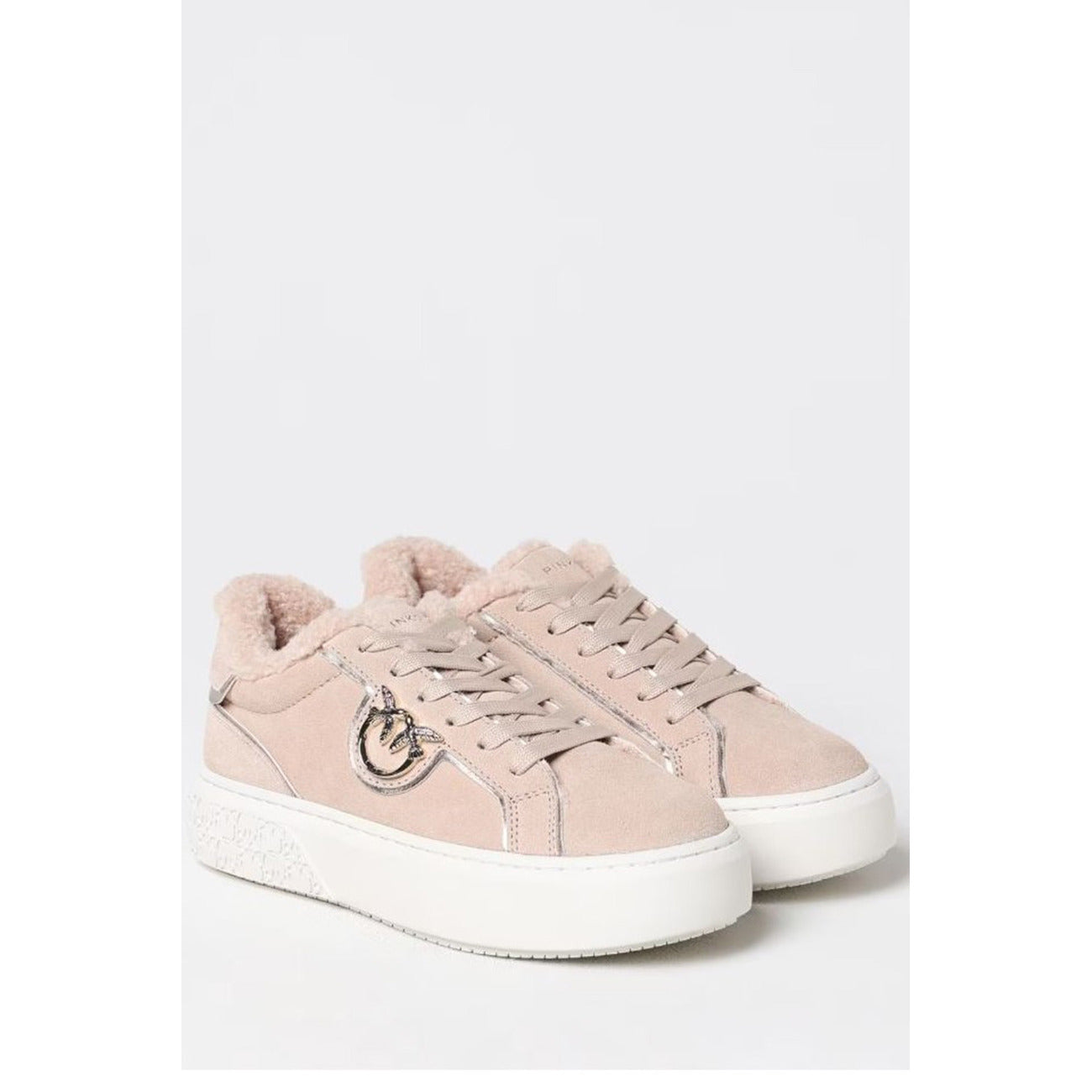 2438323 Pinko Sneakers Rosa Donna Camoscio 100% Plateau