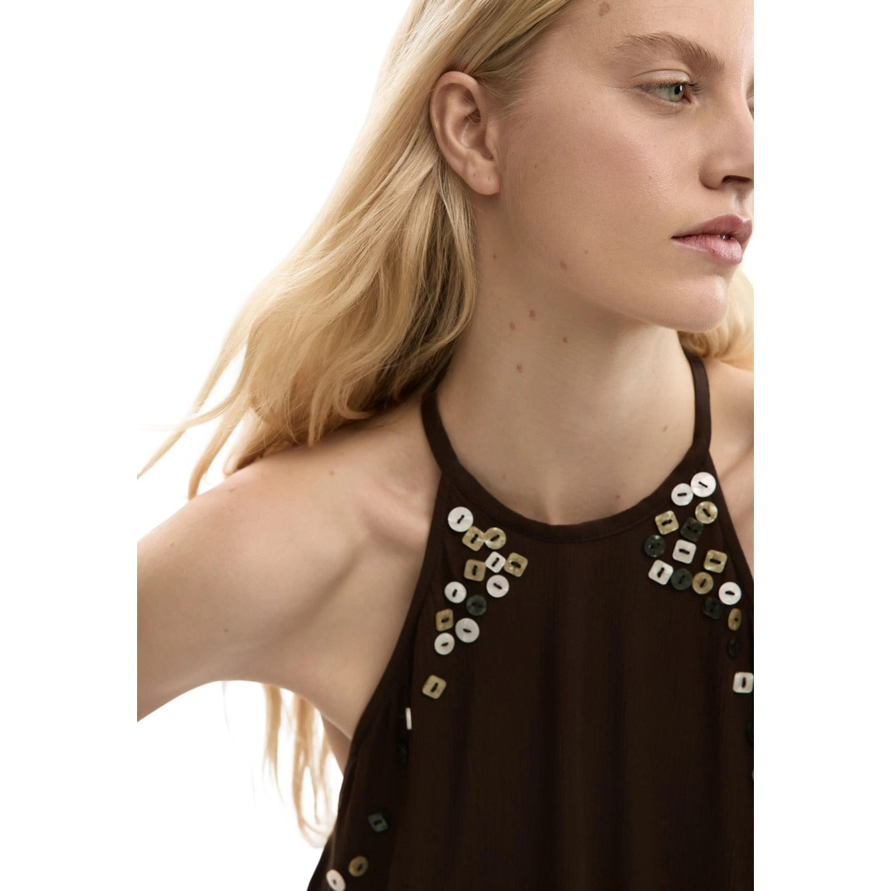 2458908 Desigual Top Marrone Donna