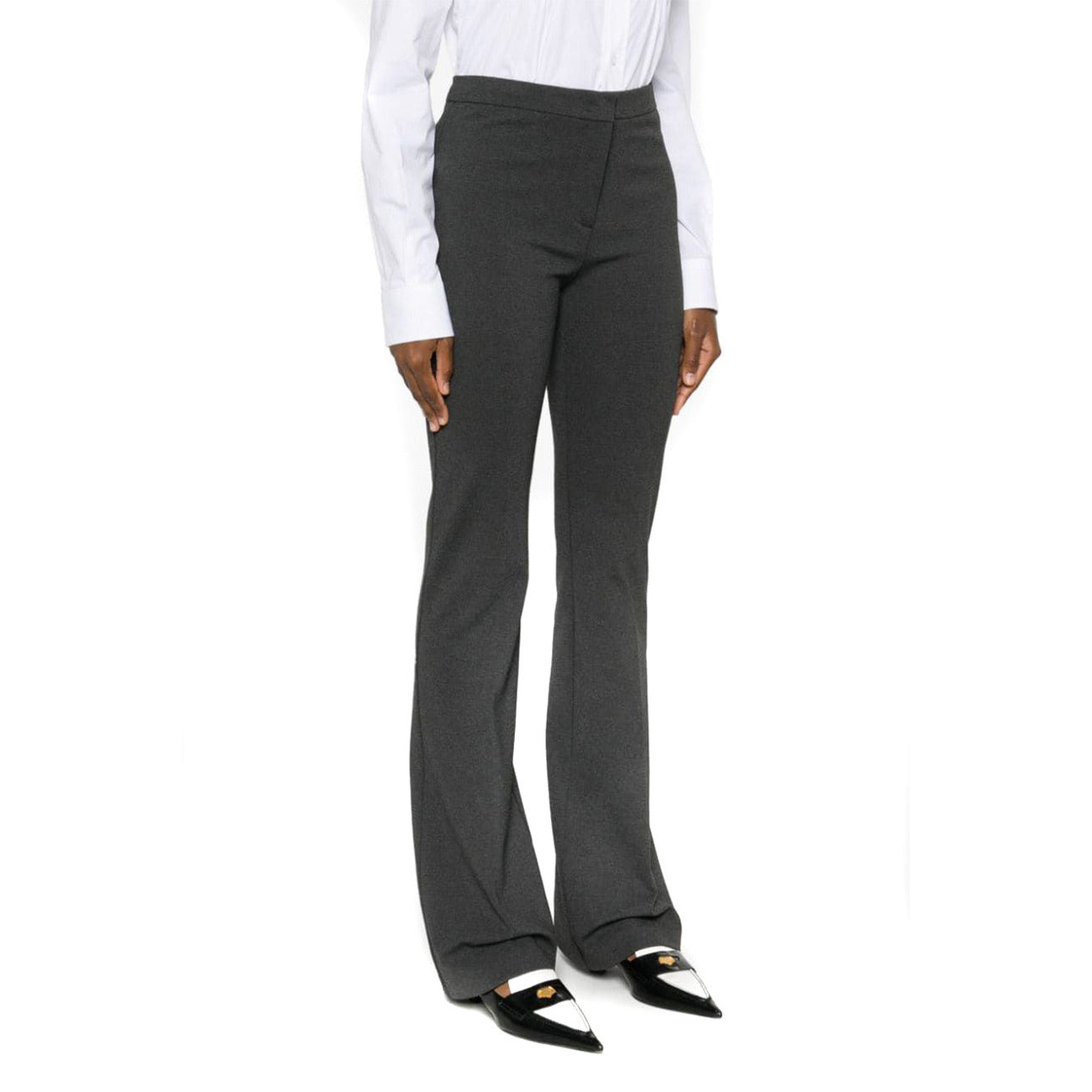 2425095 Pinko Pantaloni Grigi Donna Viscosa 67% Nylon 28% Elastan 5%