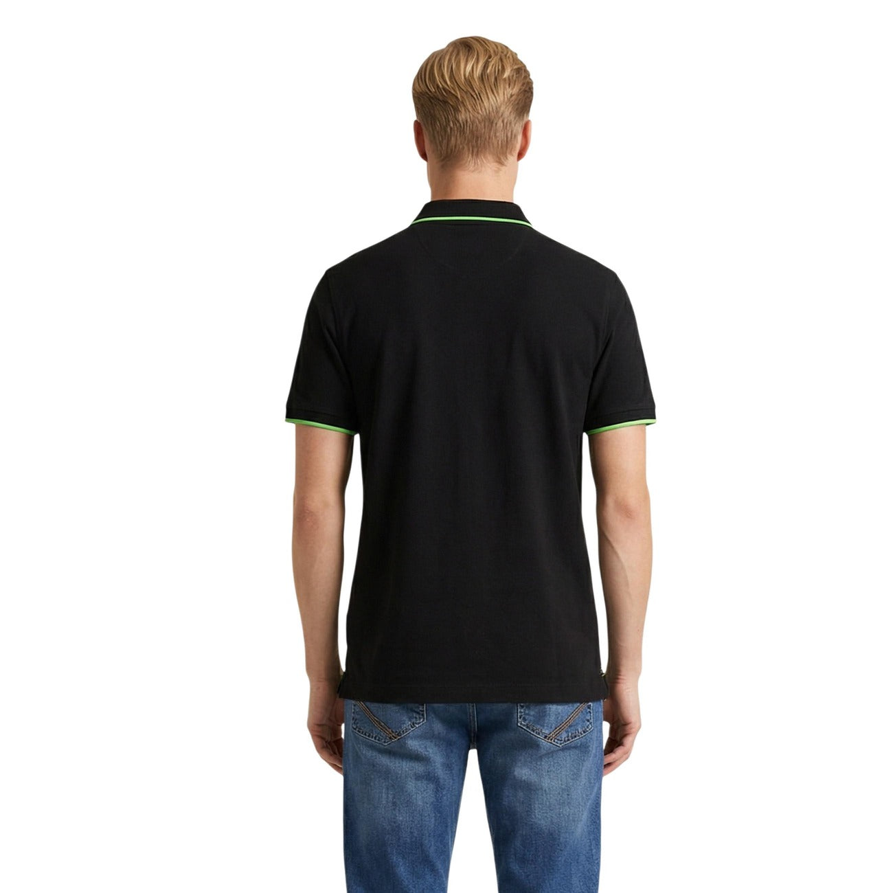 2460789 U.S. Polo Assn. Polo Nera Cotone Colletto Polo Maniche Corte Uomo