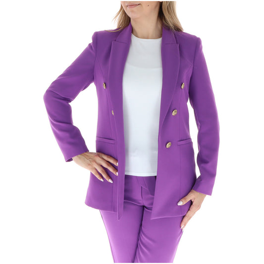 350771 Sol Wears Women Giacca Viola con Bavero Donna