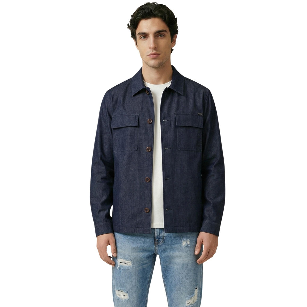 2455699 Gianni Lupo Camicia Blu Uomo