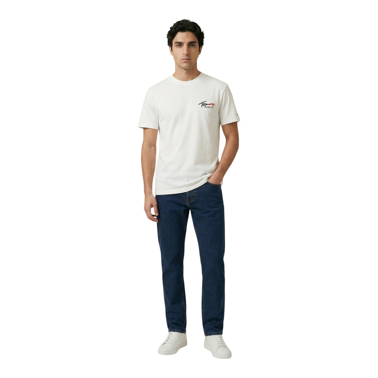 2453388 Tommy Hilfiger Jeans T-Shirt Beige Uomo
