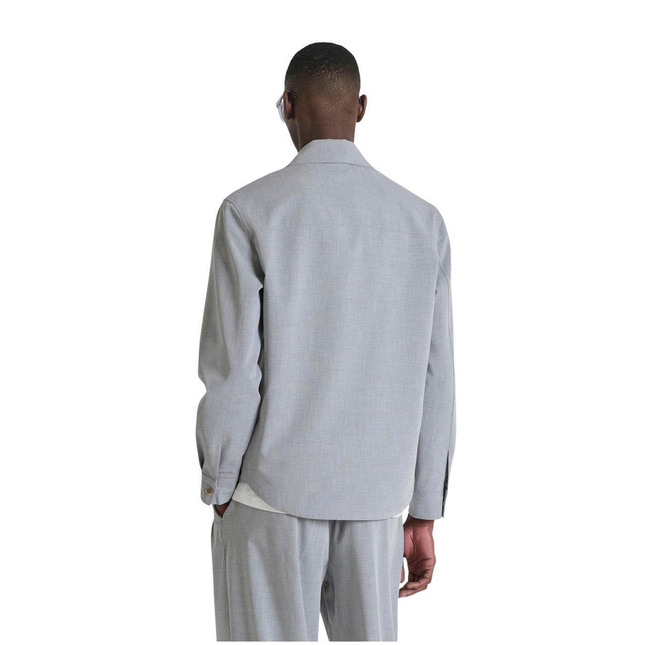 2452939 Antony Morato Camicia Grigia Misto Poliestere Uomo