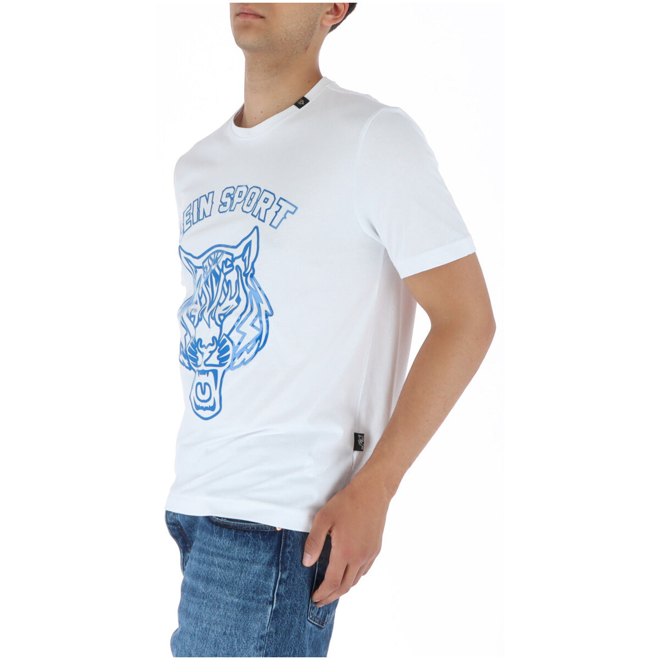 444096 Plein Sport T-Shirt Bianco Stampa Uomo