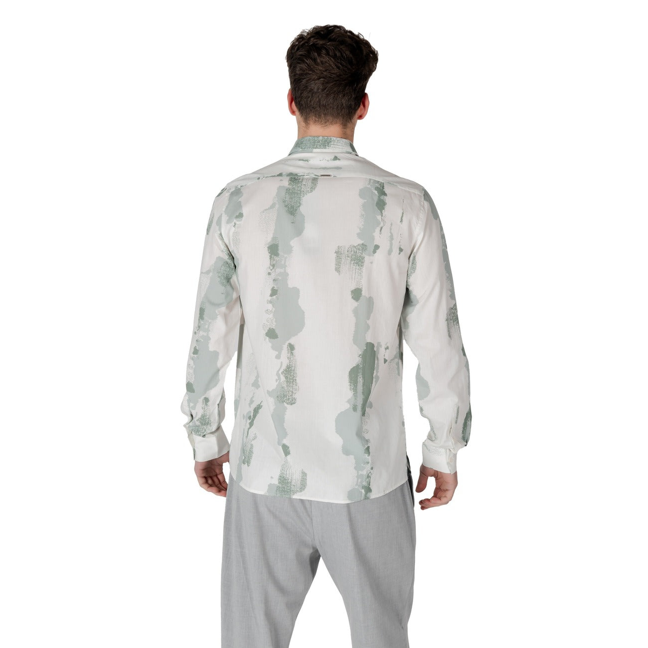 2410425 Antony Morato Camicia Verde Colorata Cotone Viscosa Uomo
