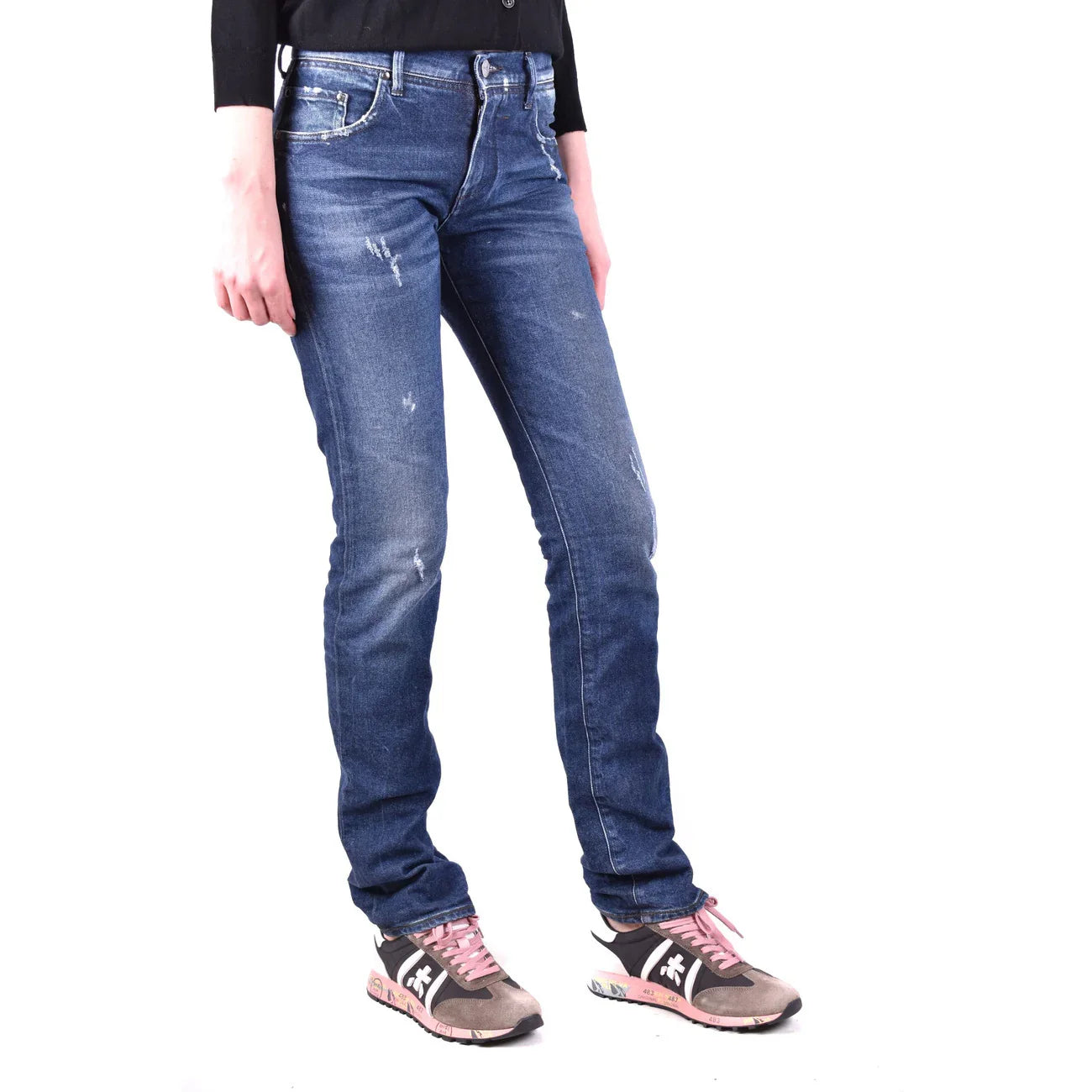 2437759 Jacob Cohen Jeans Blu Cotone Tasche Made Italy Donna